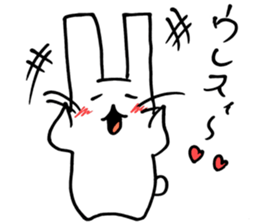 An easygoing rabbit stickers sticker #4106703