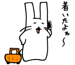 An easygoing rabbit stickers sticker #4106707