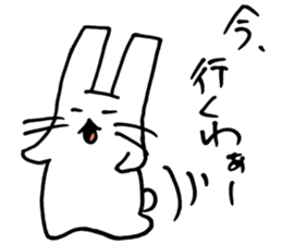 An easygoing rabbit stickers sticker #4106708