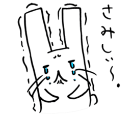 An easygoing rabbit stickers sticker #4106709