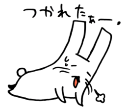 An easygoing rabbit stickers sticker #4106710