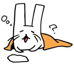 An easygoing rabbit stickers sticker #4106712