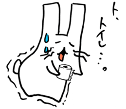 An easygoing rabbit stickers sticker #4106714