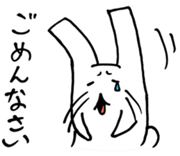 An easygoing rabbit stickers sticker #4106715