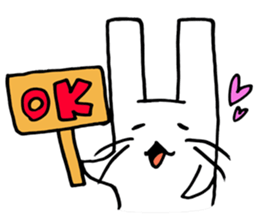 An easygoing rabbit stickers sticker #4106716