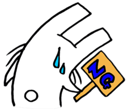 An easygoing rabbit stickers sticker #4106717