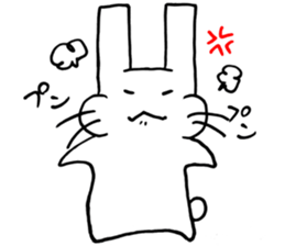 An easygoing rabbit stickers sticker #4106718