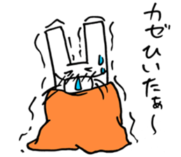 An easygoing rabbit stickers sticker #4106719