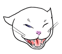 Cat funny face sticker #4107322