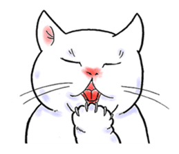 Cat funny face sticker #4107325