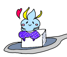 majinsan with food friends sticker #4108925