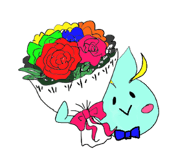 majinsan with food friends sticker #4108940