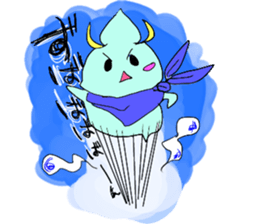 majinsan with food friends sticker #4108946