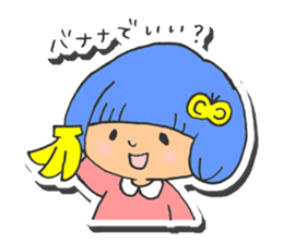 Girl of blue hair2 sticker #4110040