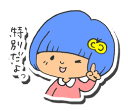 Girl of blue hair2 sticker #4110042