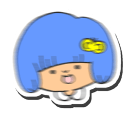 Girl of blue hair2 sticker #4110044
