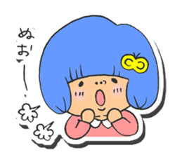 Girl of blue hair2 sticker #4110045