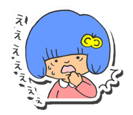 Girl of blue hair2 sticker #4110049