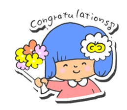 Girl of blue hair2 sticker #4110053