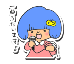 Girl of blue hair2 sticker #4110054