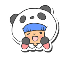 Girl of blue hair2 sticker #4110055