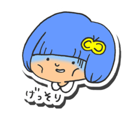 Girl of blue hair2 sticker #4110056