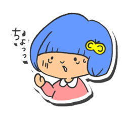 Girl of blue hair2 sticker #4110058