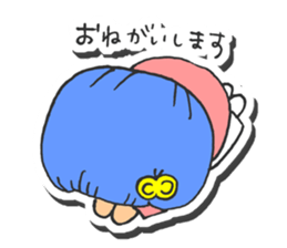 Girl of blue hair2 sticker #4110059