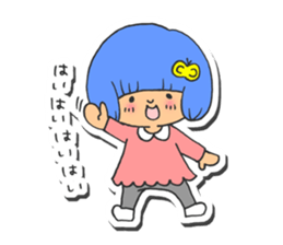 Girl of blue hair2 sticker #4110060