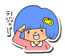 Girl of blue hair2 sticker #4110061