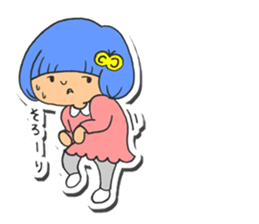 Girl of blue hair2 sticker #4110062