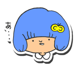 Girl of blue hair2 sticker #4110064