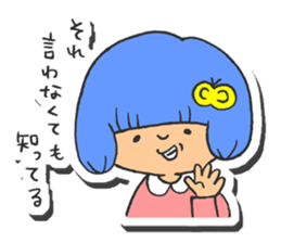 Girl of blue hair2 sticker #4110066