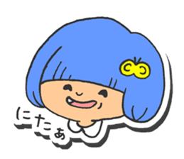 Girl of blue hair2 sticker #4110067