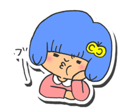 Girl of blue hair2 sticker #4110068