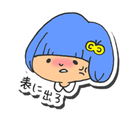 Girl of blue hair2 sticker #4110070