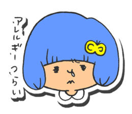 Girl of blue hair2 sticker #4110073
