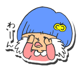 Girl of blue hair2 sticker #4110075