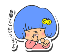 Girl of blue hair2 sticker #4110076