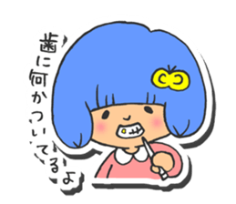 Girl of blue hair2 sticker #4110077