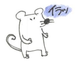 Impudent mouse and obedient cat sticker #4110131