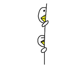 Chick over becomes  a chicken sticker #4110538