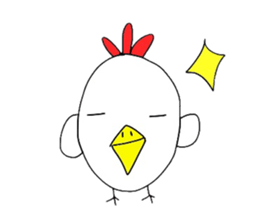 Chick over becomes  a chicken sticker #4110554