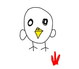 Chick over becomes  a chicken sticker #4110555
