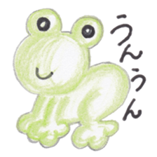 Warm fuzzy frog sticker #4110925