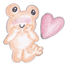 Warm fuzzy frog sticker #4110937