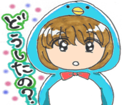 Penguin of girl sticker #4111882