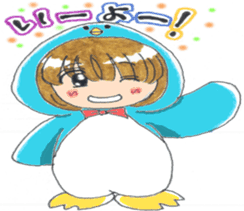 Penguin of girl sticker #4111883
