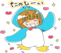Penguin of girl sticker #4111892