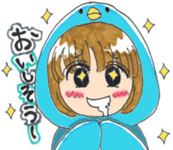 Penguin of girl sticker #4111894
